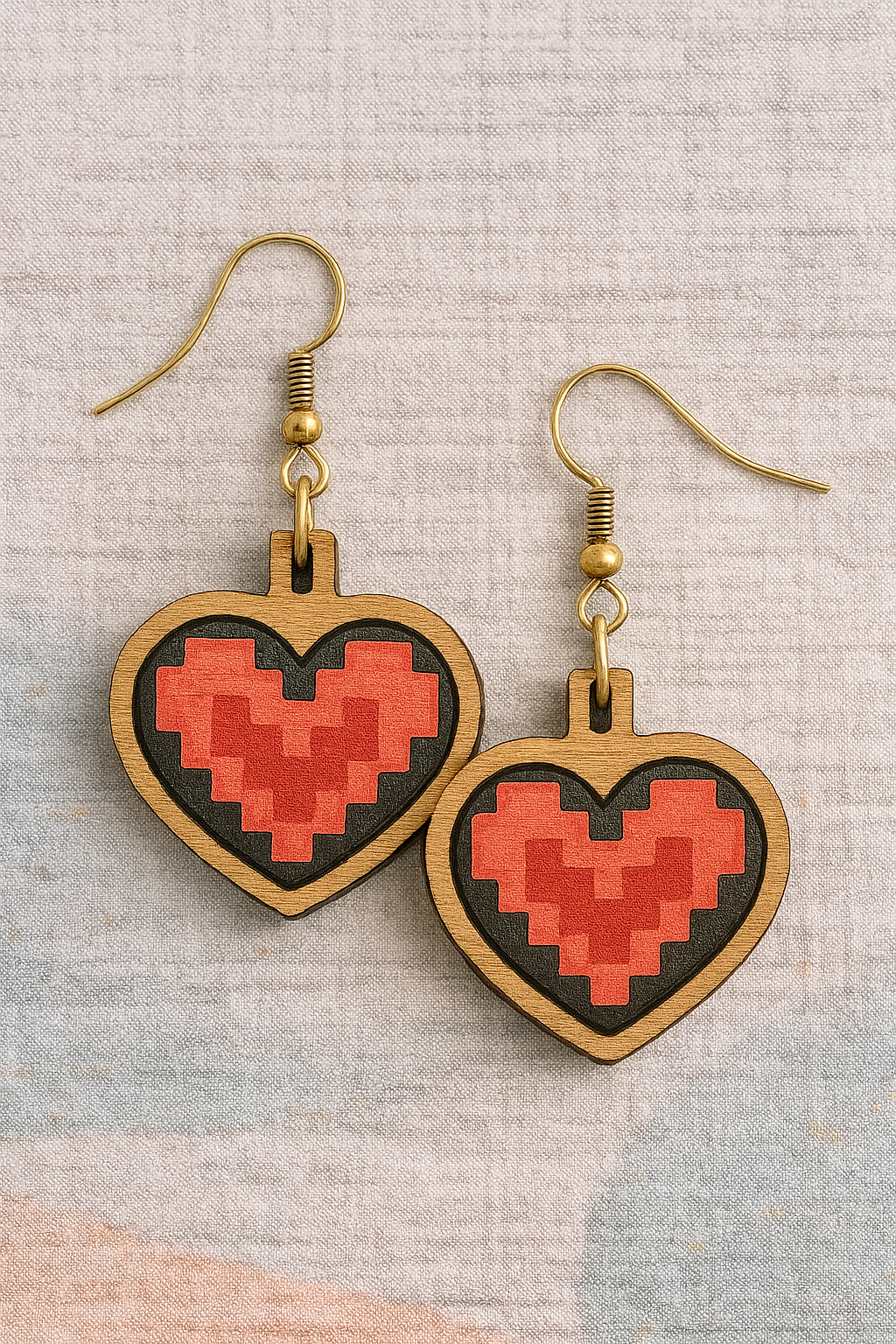 Pixel Heart Earrings